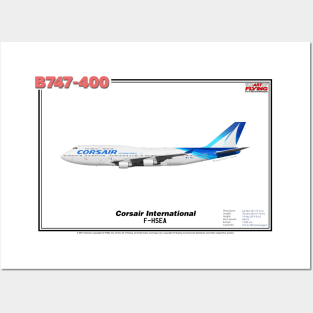 Boeing B747-400 - Corsair International (Art Print) Posters and Art